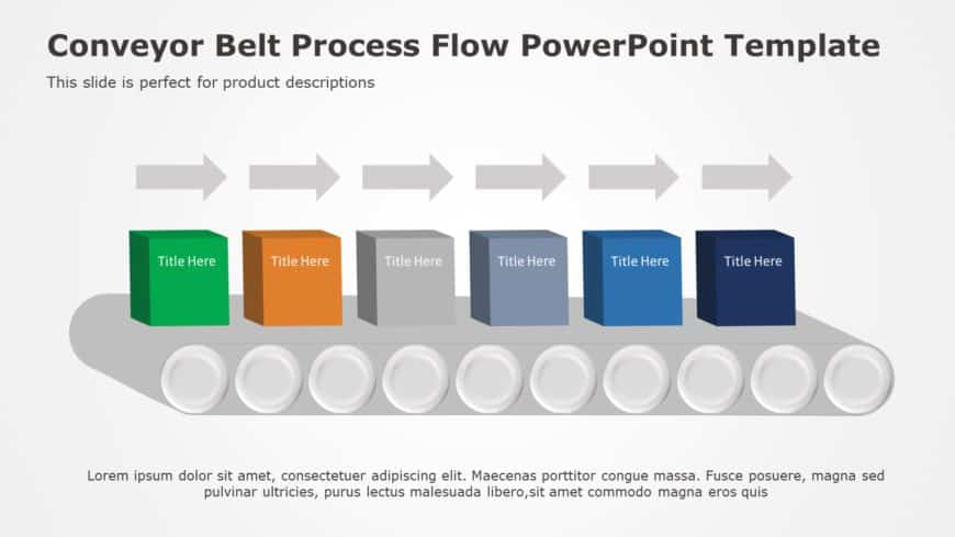 Conveyor Belt Process Flow PowerPoint Template 02