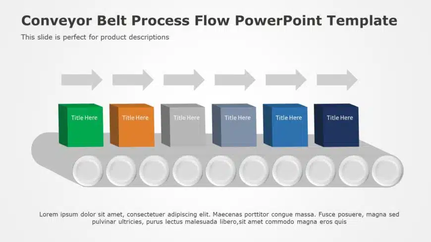 Conveyor Belt Process Flow PowerPoint Template 02