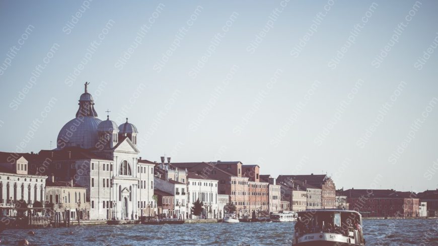 Desaturated blue skyline background image