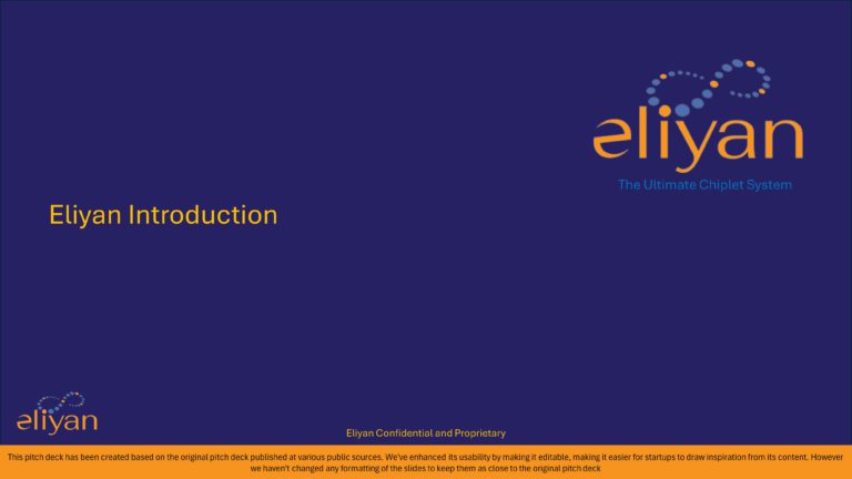 Eliyan Series A Pitch Deck & Google Slides Theme