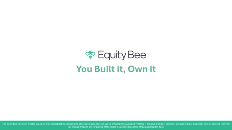 Equity Bee Series A Pitch Deck 02 & Google Slides Theme