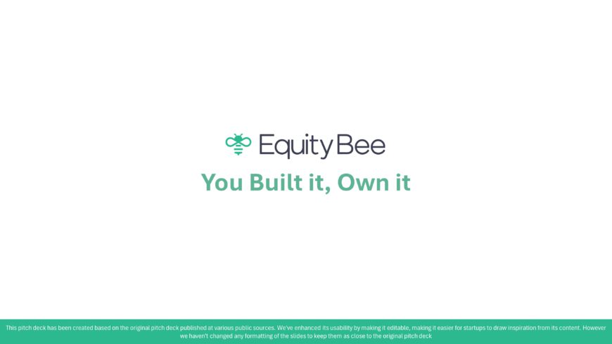 Equity Bee Series A Pitch Deck 02