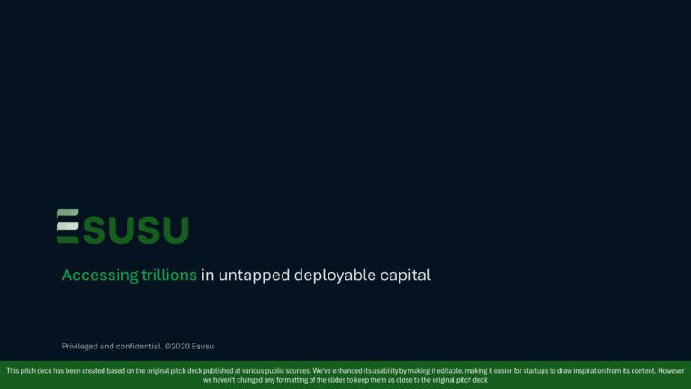 Esusu Series B Pitch Deck & Google Slides Theme