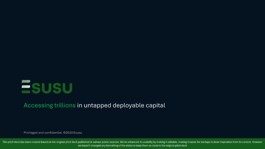 Esusu Series B Pitch Deck