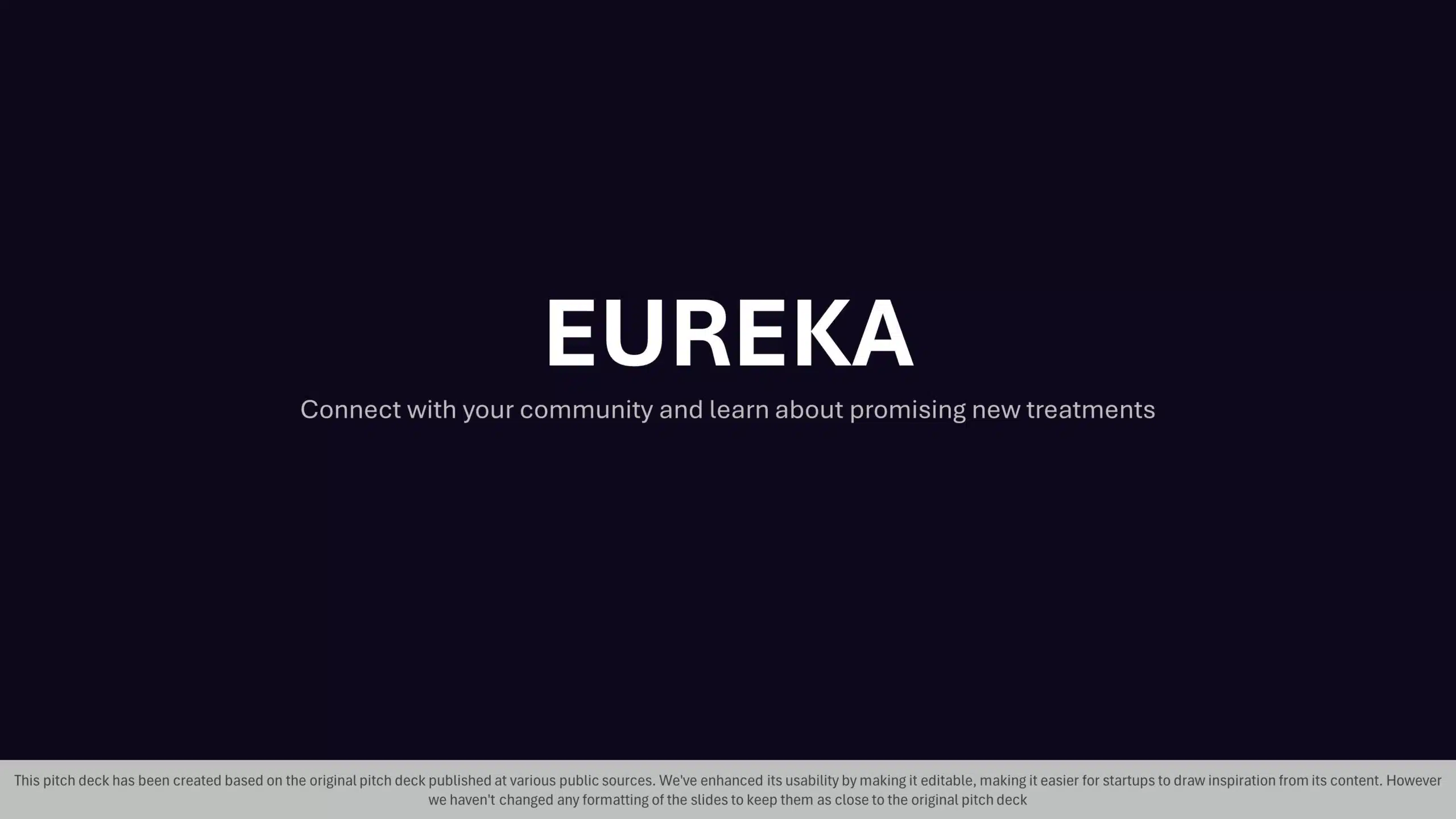 Eureka Health Seed Pitch Deck & Google Slides Theme