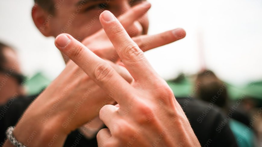 Flesh Tone Hands Blurry Crowd background image