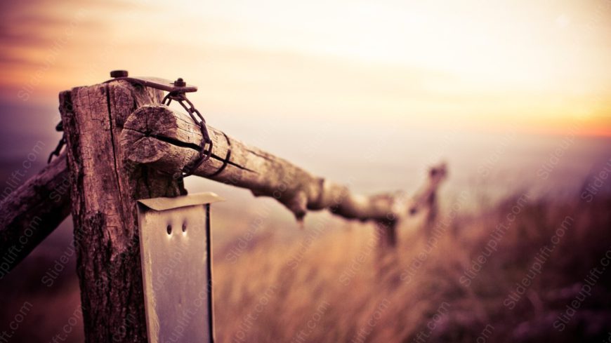 Golden Twilight Fence background image