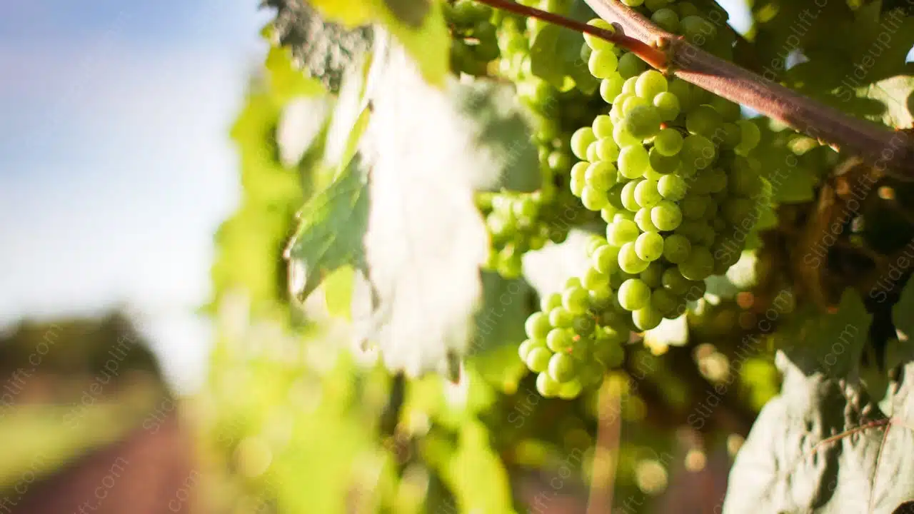 Green Grapes Vineyard background image & Google Slides Theme