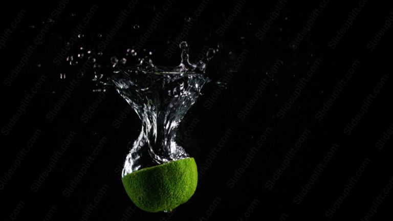 Green Lime Splash Dark background image & Google Slides Theme