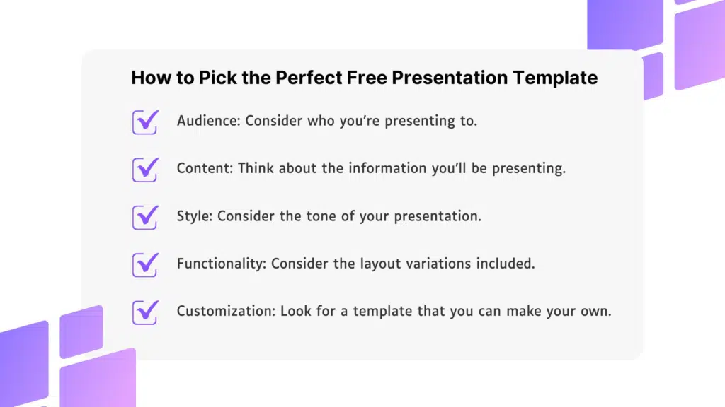 ideas for powerpoint slides How to Pick the Perfect Free Presentation Template