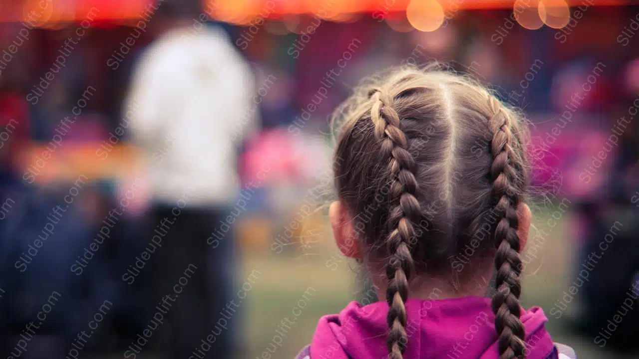 Magenta HairBraids Festival background image & Google Slides Theme