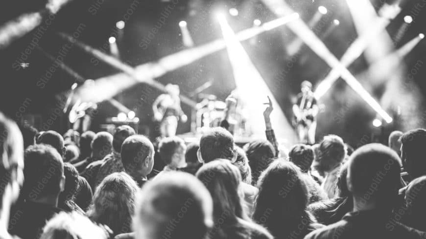 Monochrome ConcertCrowd StageLights background image