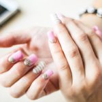 Pink Golden Nails background image & Google Slides Theme