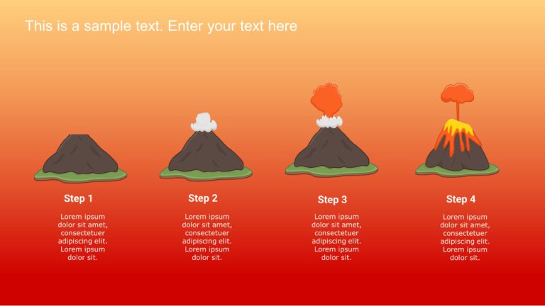 PowerPoint And Google Slides Volcano Templates Theme