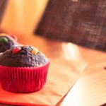 Red Chocolate Muffins Warm Toned background image & Google Slides Theme