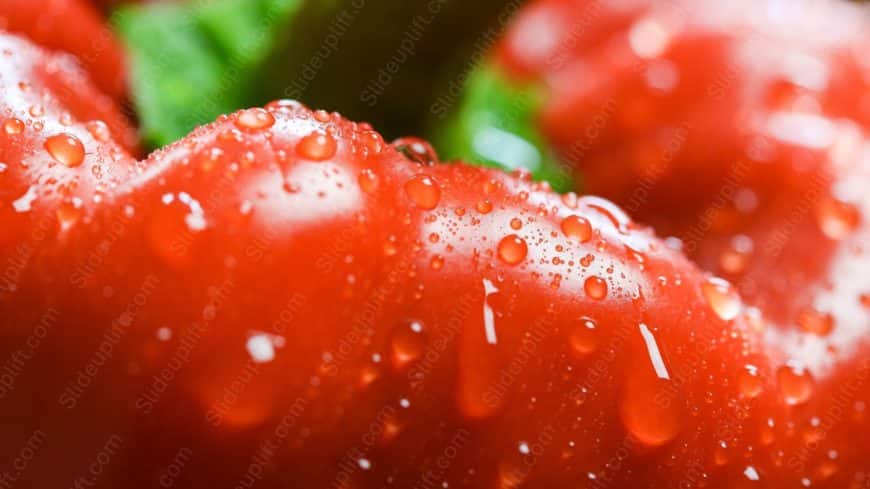 Red Dewdrops Tomato background image