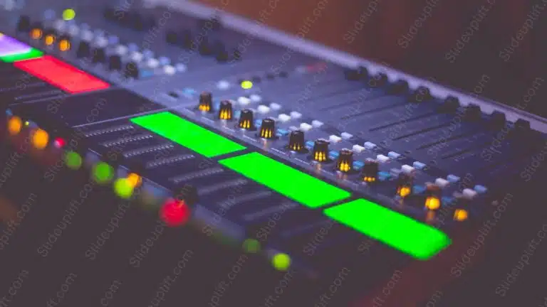 Red Green Yellow Music Mixer background image & Google Slides Theme