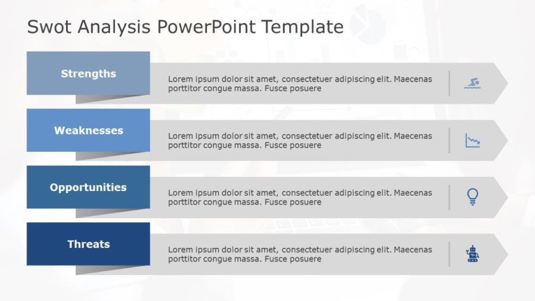 SWOT Analysis 115 PowerPoint Template & Google Slides Theme