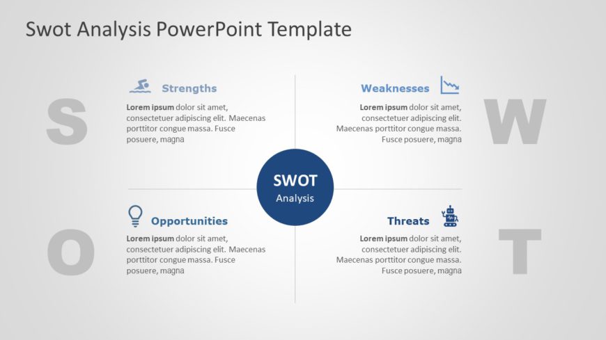 SWOT Analysis 127 PowerPoint Template