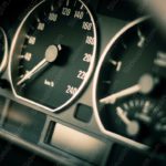 Sepia Speedometer Dashboard background image & Google Slides Theme