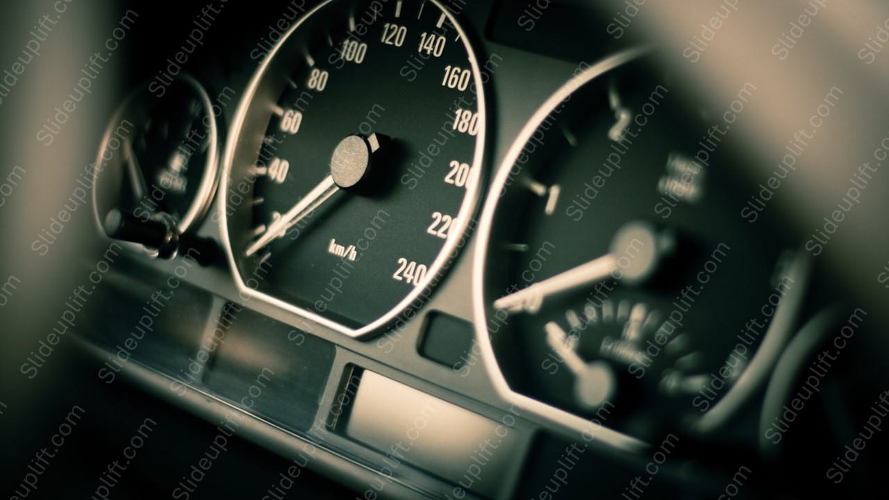 Sepia Speedometer Dashboard background image & Google Slides Theme