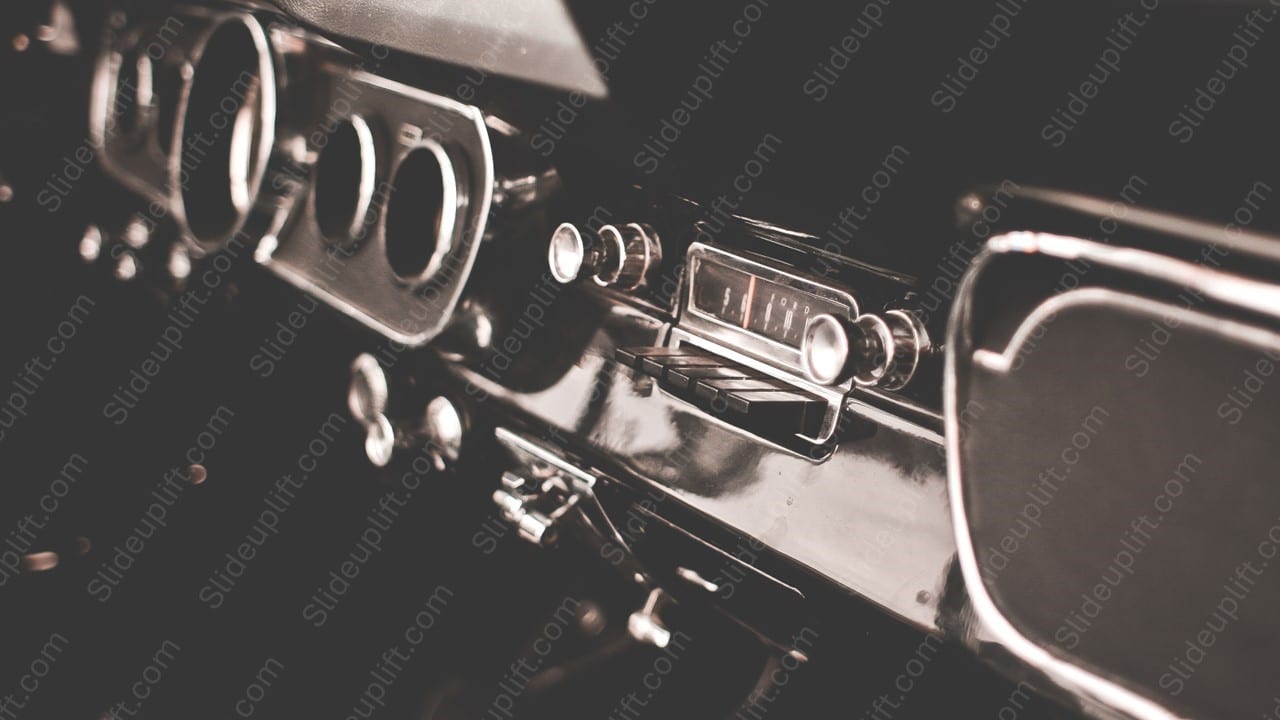 Sepia Vintage Car Dashboard background image & Google Slides Theme