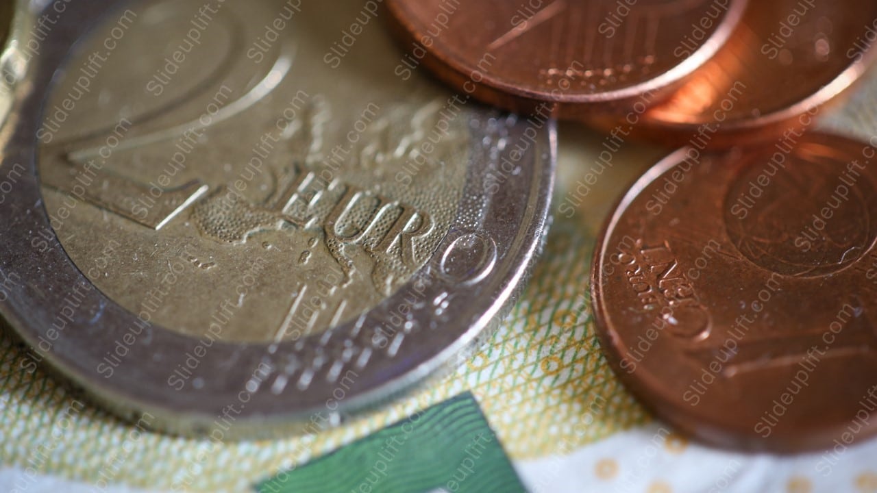 Euro R Silver Silver Bronze Euro Coins Currency background image