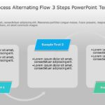 SmartArt Process Alternating Flow 3 Steps PowerPoint Template & Google Slides Theme