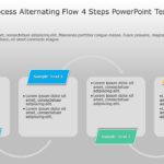 SmartArt Process Alternating Flow 4 Steps PowerPoint Template & Google Slides Theme