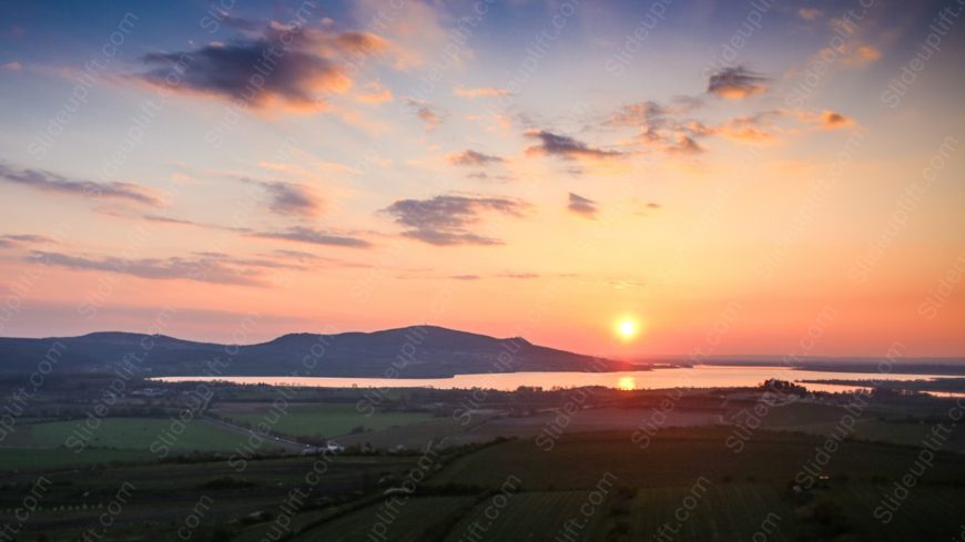 Sunset Hills River Landscape background image