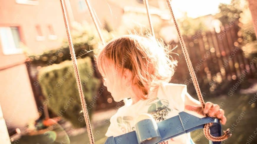 Sunset tinged Child Swing Garden background image