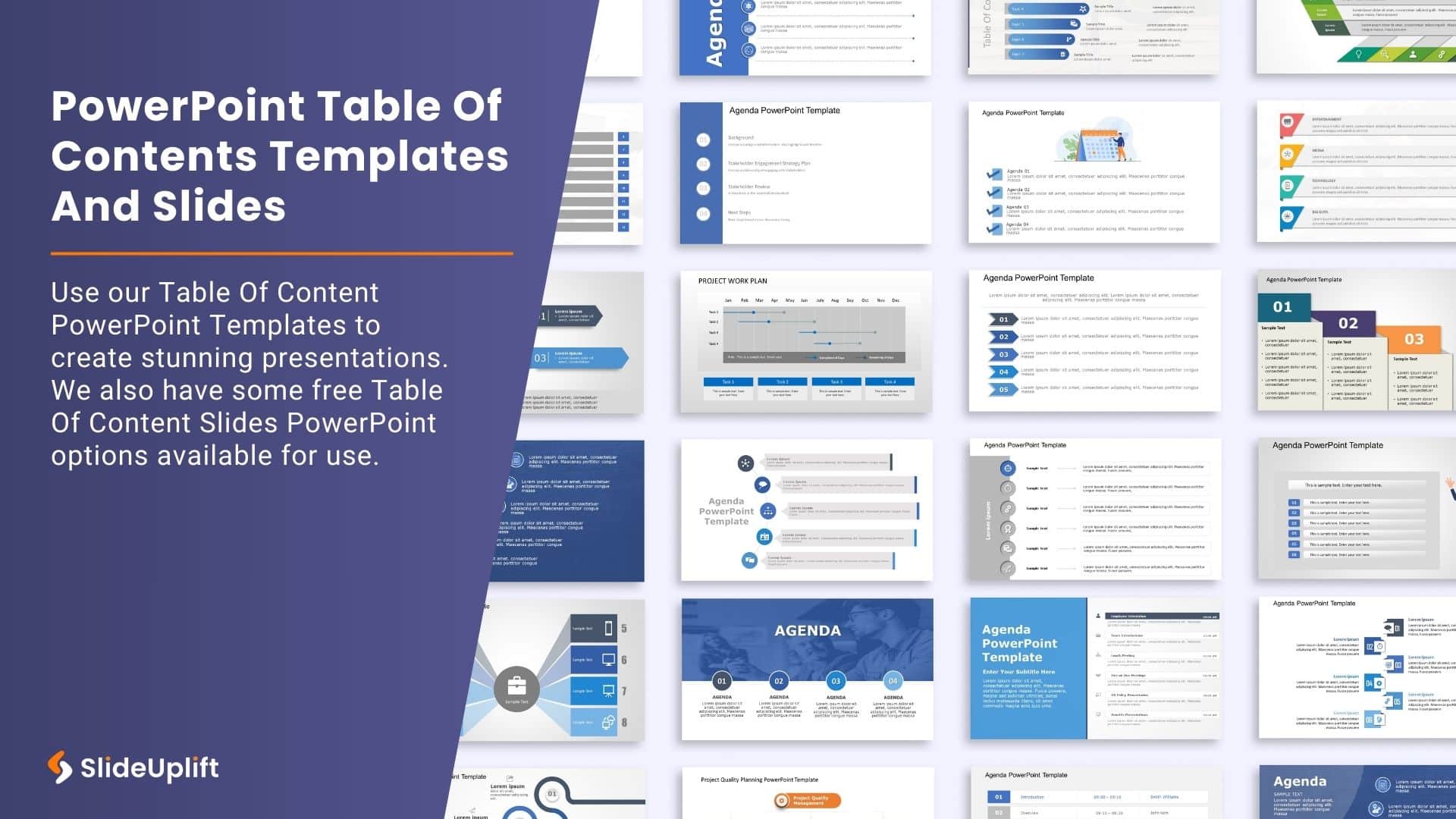 Table Of Contents PowerPoint Templates & Slides SlideUpLift