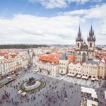 Terracotta Rooftops Cityscape background image & Google Slides Theme