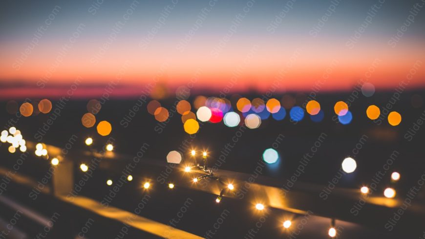 Twilight Orange Lights Bokeh background image