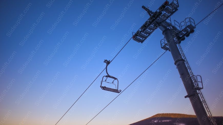 Twilight blue ski lift background image