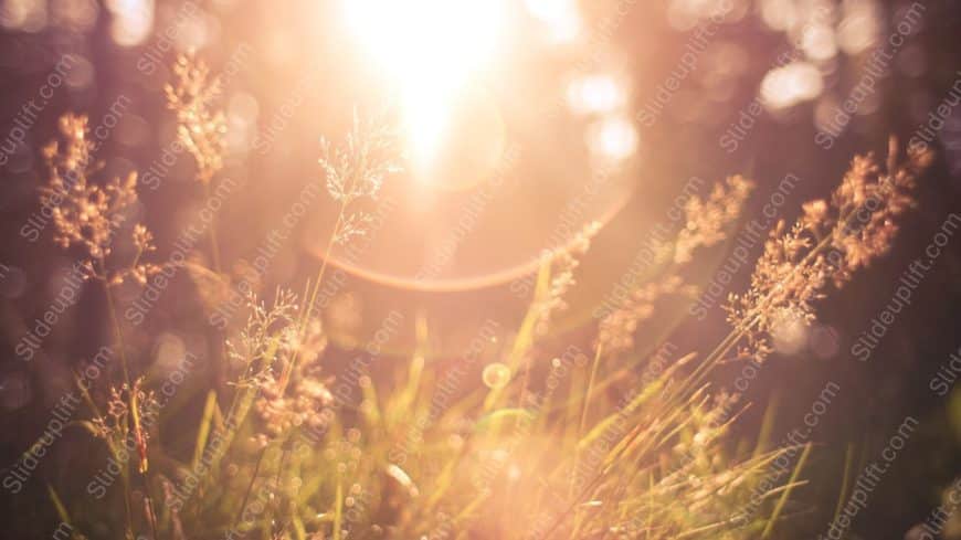 Warm Golden Grass Sunlight background image