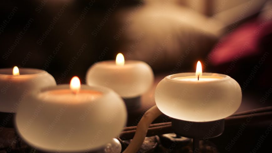 Warm Orange Glow Candles Cozy Evening background image