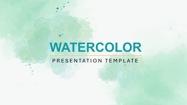 Watercolor slide background templates & Google Slides Theme