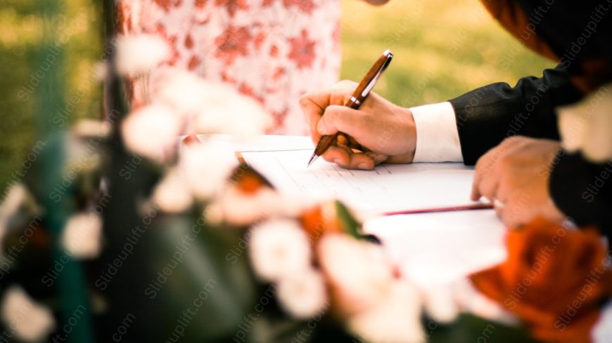 White Red Roses Person Writing background image