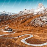 Amber Mountain Roads background image & Google Slides Theme