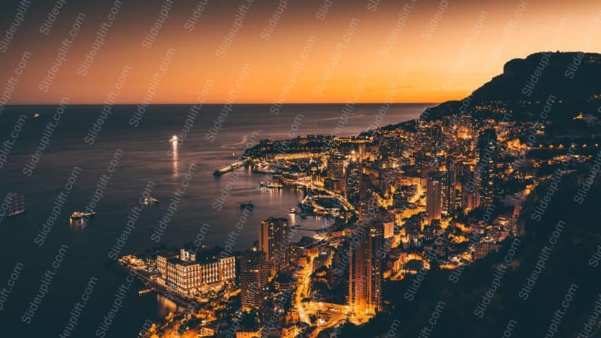 Amber Sunset Cityscape background image