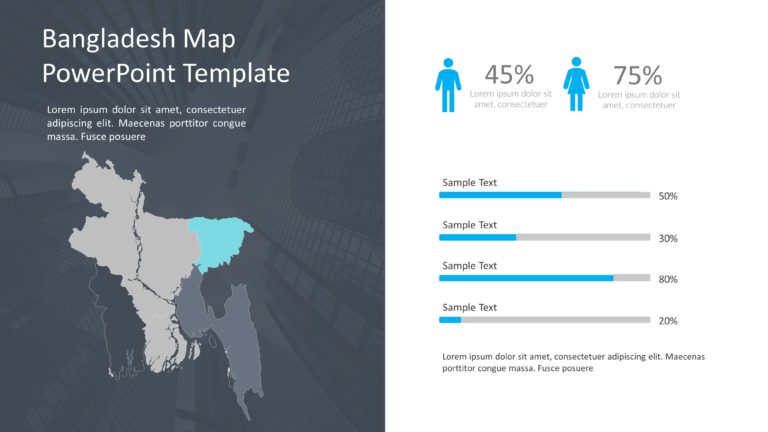 Bangladesh Map PowerPoint Template 10 & Google Slides Theme