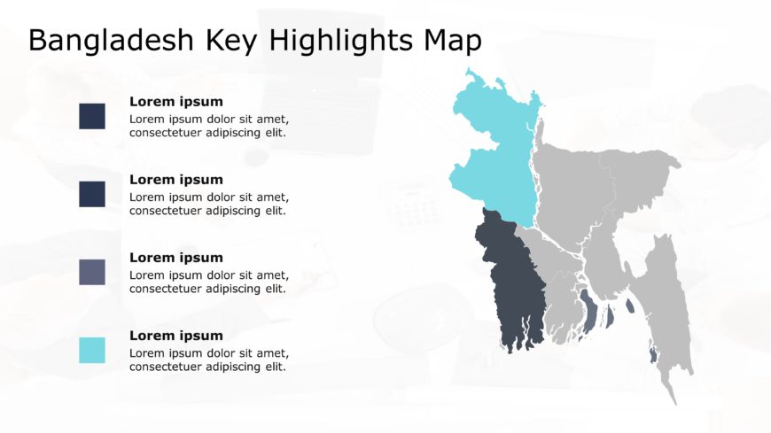 Bangladesh Map PowerPoint Template 3