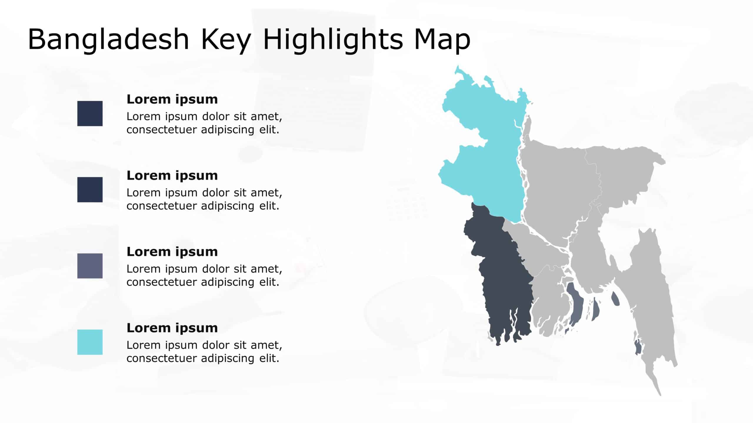 Bangladesh Map PowerPoint Template 3 & Google Slides Theme