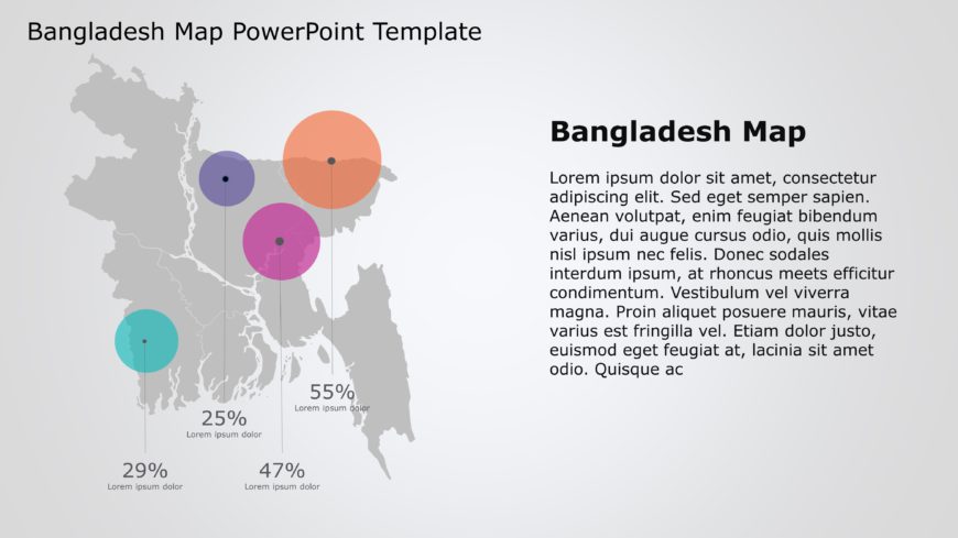 Bangladesh Map PowerPoint Template 4