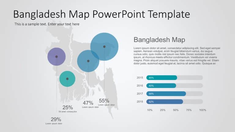 Bangladesh Map PowerPoint Template 6 & Google Slides Theme