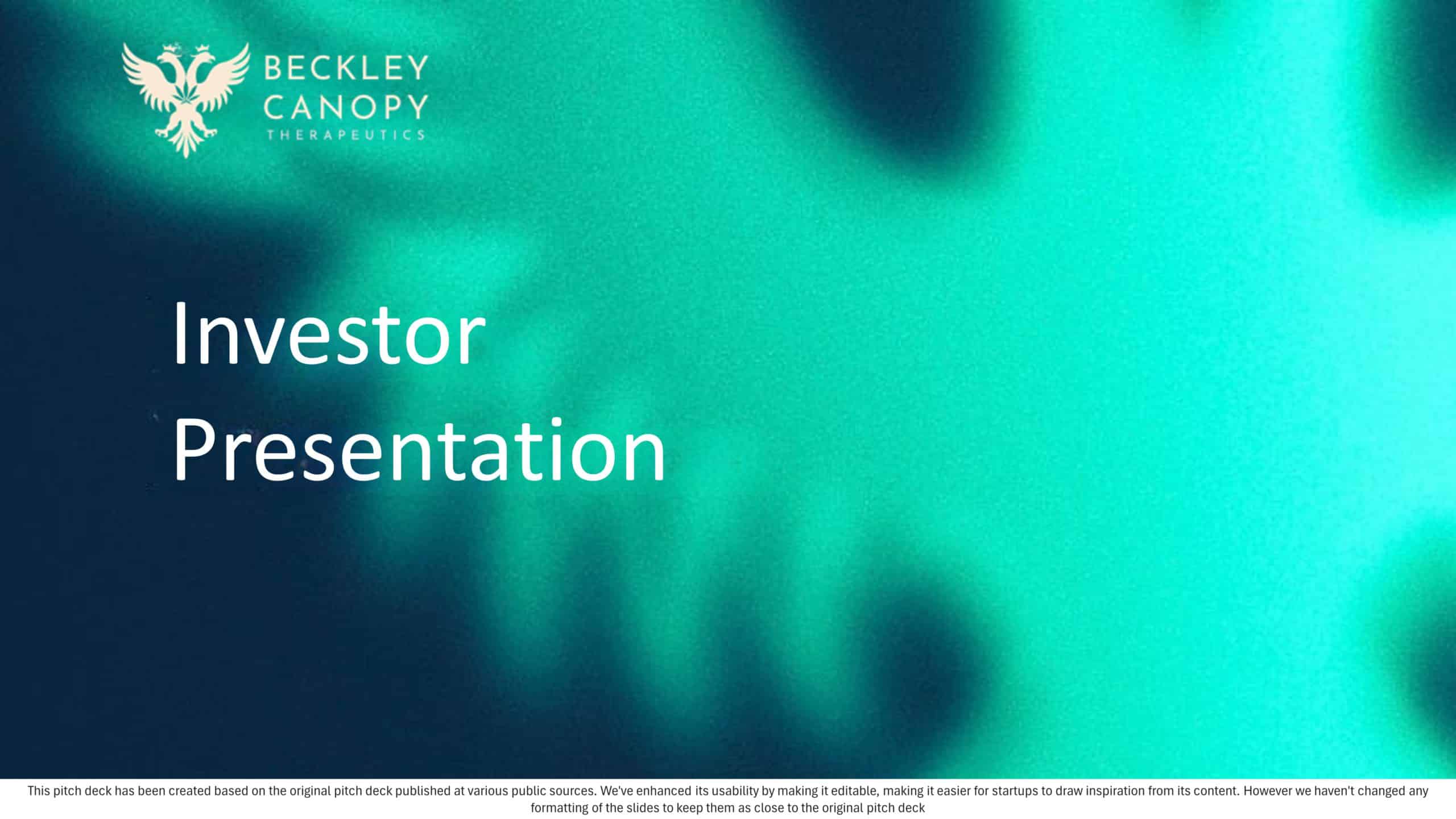Beckley Psytech Series A Pitch Deck & Google Slides Theme