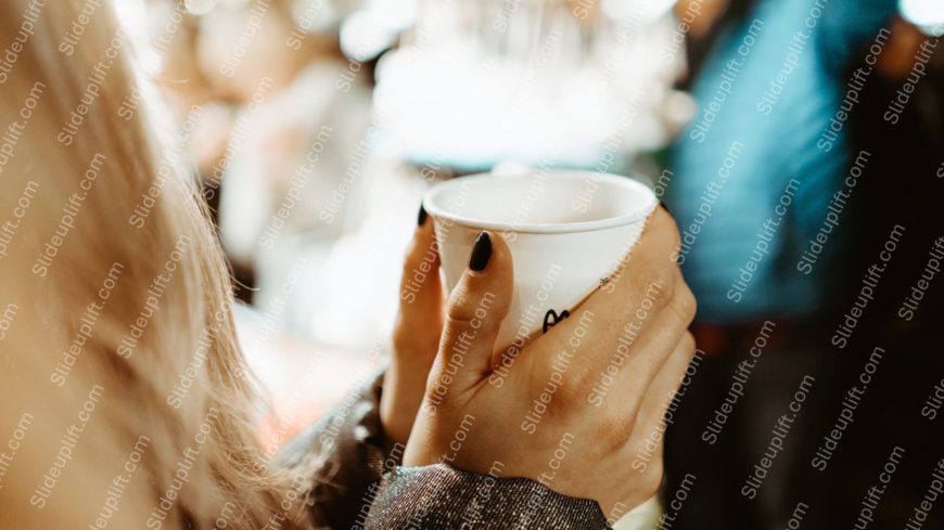 Beige Cup in Hand background image