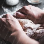 Beige Dough Human Hands background image & Google Slides Theme