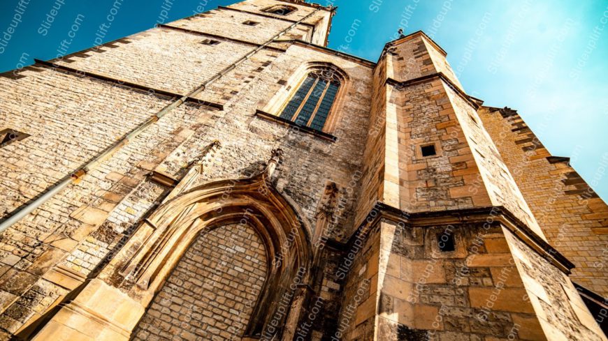 Beige StoneChurch BlueSky background image